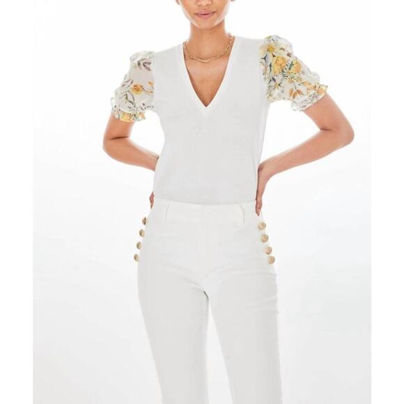 Generation Love Shannon Top Off White Marigold Bloom size Small - Picture 1 of 6